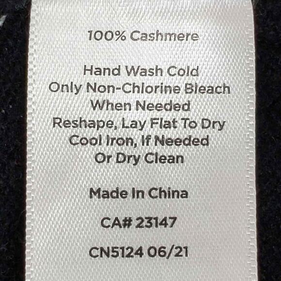 Talbots Sweater Womens Size Sp Petite Black Cashmere Knit 3/4 Sleeve - Picture 6 of 7